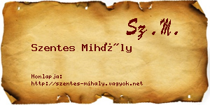 Szentes Mihály névjegykártya